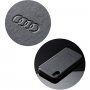 Audi husă originală flip din pielle PU și logo pentru iPhone XR - negru