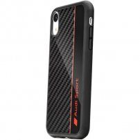 Audi carcasă originală carbon pentru iPhone XR - negru
