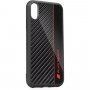 Audi carcasă originală carbon pentru iPhone XR - negru