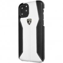 Lamborghini Huracan carcasă Originală din piele pentru iPhone 11 Pro Max - alb