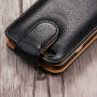 Husă elegantă flip pentru Apple iPhone 6S Plus / 6 Plus – negru-maro