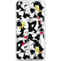 Carcasă originală Warner Bros Sylvester and Tweety pentru iPhone 7 / 8 / SE (2016) - negru