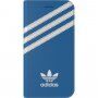 Adidas husă originală flip din piele cu logo și cercuri pentru iPhone 7 / 8 / SE (2020/2022) - alb-albastru