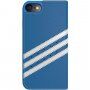 Adidas husă originală flip din piele cu logo și cercuri pentru iPhone 7 / 8 / SE (2020/2022) - alb-albastru