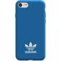 Adidas husă originală cu logo și suprafață din piele pentru iPhone 6 / 6S / 7 / 8 / SE (2020/2022) - albastru