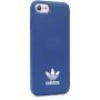 Adidas husă originală cu logo și suprafață din piele pentru iPhone 6 / 6S / 7 / 8 / SE (2020/2022) - albastru