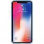 Adidas carcasă originală cu suprafața din material textil pentru iPhone X / XS - albastru deschis
