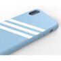Adidas carcasă originală cu suprafața din material textil pentru iPhone X / XS - albastru deschis