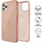 Adidas carcasă originală transprarentă cu logo pentru iPhone 11 Pro Max - roz-auriu