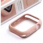 Uniq Lino husă din silicon pentru Apple Watch 44mm - roz deschis