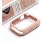 Uniq Lino husă din silicon pentru Apple Watch 44mm - roz deschis
