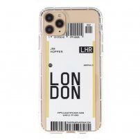 Carcasă din plastic moale cu motiv bilet de avion pentru iPhone 11 Pro Max - Londra