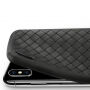 Carcasă de protecţie BENKS, din plastic, în stil pile împletită, pentru iPhone XS / iPhone X - albastru închis