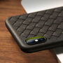 Carcasă de protecţie BENKS, din plastic, în stil pile împletită, pentru iPhone XS / iPhone X - albastru închis