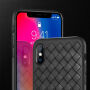 Carcasă de protecţie BENKS, din plastic, în stil pile împletită, pentru iPhone XS / iPhone X - albastru închis