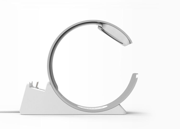 Stand elegant / stație de andocare din aluminiu pentru Apple Watch / iPhone - argintiu