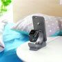 Stand elegant / stație de andocare din aluminiu pentru Apple Watch / iPhone - argintiu