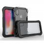 Husă rezistentă la apă si rezistentă pentru iPhone X / XS - negru