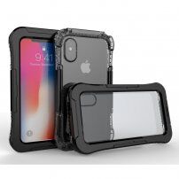Husă rezistentă la apă si rezistentă pentru iPhone X / XS - negru