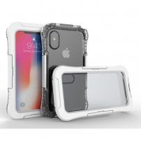 Husă rezistentă la apă si rezistentă pentru iPhone X / XS - alb