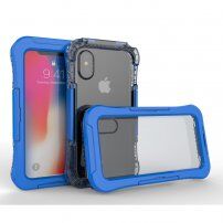 Husă rezistentă la apă si rezistentă pentru iPhone X / XS - albastru