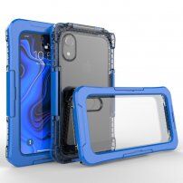 Husă rezistentă la apă si rezistentă pentru iPhone XR - albastru