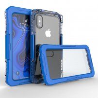 Husă rezistentă la apă si rezistentă pentru iPhone XS Max - albastru