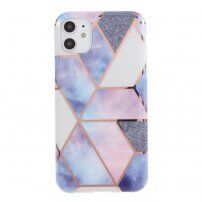Carcasă din plastic moale cu motiv marmură pentru iPhone 11 - violet