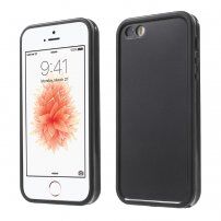 Husă impermeabilă pentru partea din față și spate pentru iPhone 5 / 5S /SE (2016) - negru