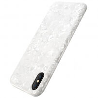 Carcasă din plastic BENKS, rezistentă la şoc, model diamante, pentru iPhone XS / iPhone X - alb