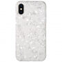 Carcasă din plastic BENKS, rezistentă la şoc, model diamante, pentru iPhone XS / iPhone X - alb