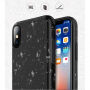 Carcasă din plastic BENKS, rezistentă la şoc, model diamante, pentru iPhone XS / iPhone X - alb