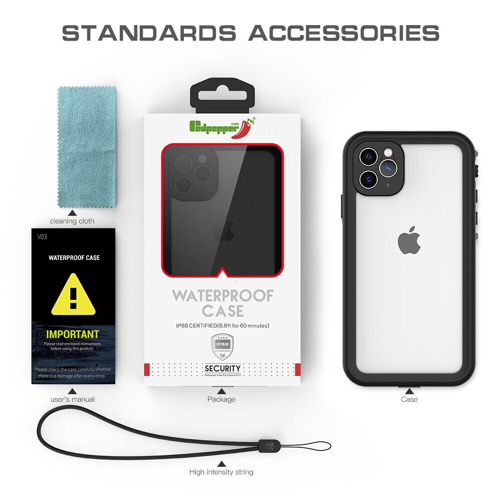 RedPepper husă anti-șoc rezistent la apă pentru iPhone 11 Pro Max - negru
