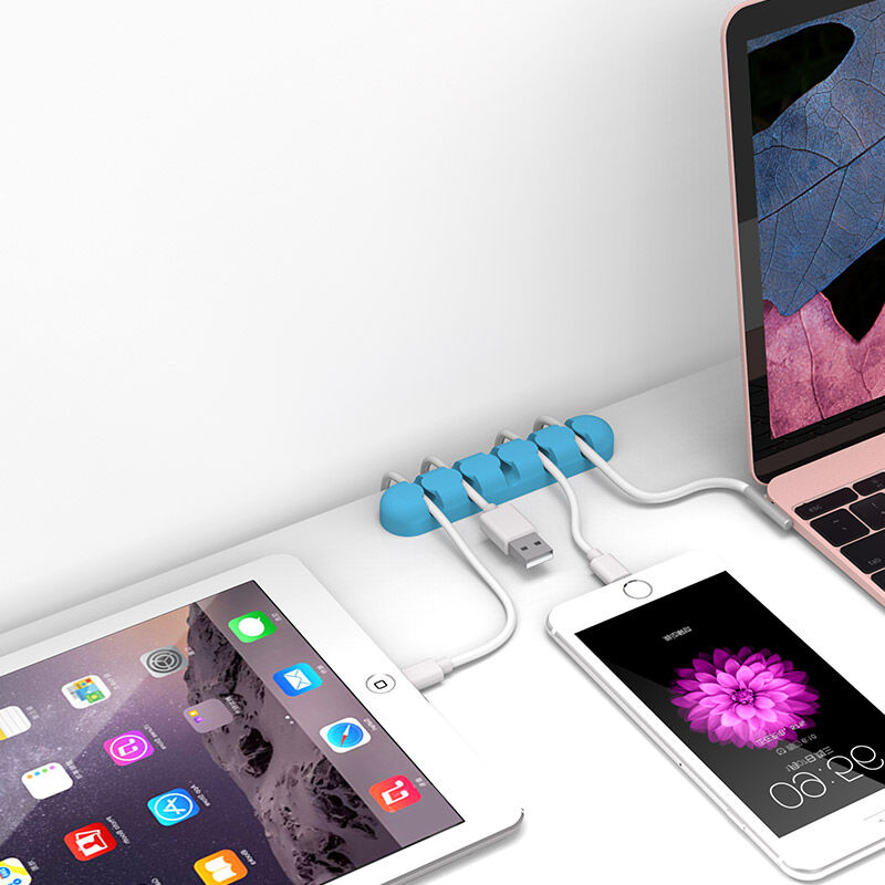 Organizator cabluri ORICO, din silicon, - mai mic - roz