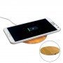 Încărcător wireless de lux Qi, din lemn de bambus, pentru iPhone / 8 / 8 Plus - rotund