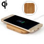 Încărcător wireless de lux Qi, din lemn de bambus, pentru iPhone / 8 / 8 Plus - pătrat