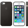 Carcasă originală din piele, pentru Apple iPhone 5S/SE (2016) - negru