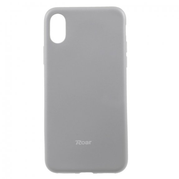 Roar carcasă mată din plastic moale pentru iPhone X / XS - gri