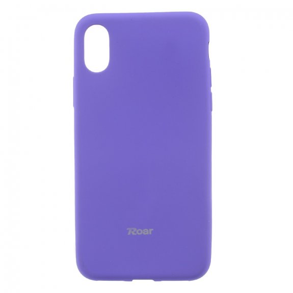 Roar carcasă mată din plastic moale pentru iPhone X / XS - violet