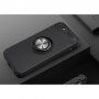 Carcasă cu stand metalic potrivit pentru suporturi magnetice pentru iPhone 5 / 5S / SE (2016) - gri-negru