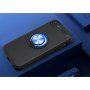 Carcasă cu stand metalic potrivit pentru suporturi magnetice pentru iPhone 5 / 5S / SE (2016) - negru-albastru