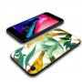 NXE carcasă de protecție cu sticlă temperată spate pentru iPhone 7 / 8 / SE (2020/2022) - plante verzi