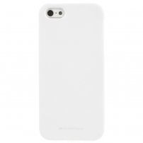 Mercury Goospery carcasă mată din plastic moale pentru iPhone 5 / 5S / SE (2016) - alb