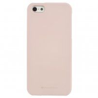 Mercury Goospery carcasă mată din plastic moale pentru iPhone 5 / 5S / SE (2016) - bej