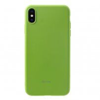 Roar carcasă mată din plastic moale pentru iPhone XS Max - verde