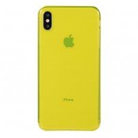 Carcasă transparentă din plastic moale pentru iPhone XS Max - galben
