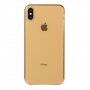 Carcasă transparentă din plastic moale pentru iPhone XS Max - portocaliu