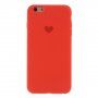 Carcasă din silicon cu inimă pentru iPhone 6 / 6S - roșu