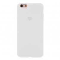 Carcasă din silicon cu inimă pentru iPhone 6 / 6S - alb