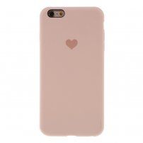 Carcasă din silicon cu inimă pentru iPhone 6 / 6S - roz